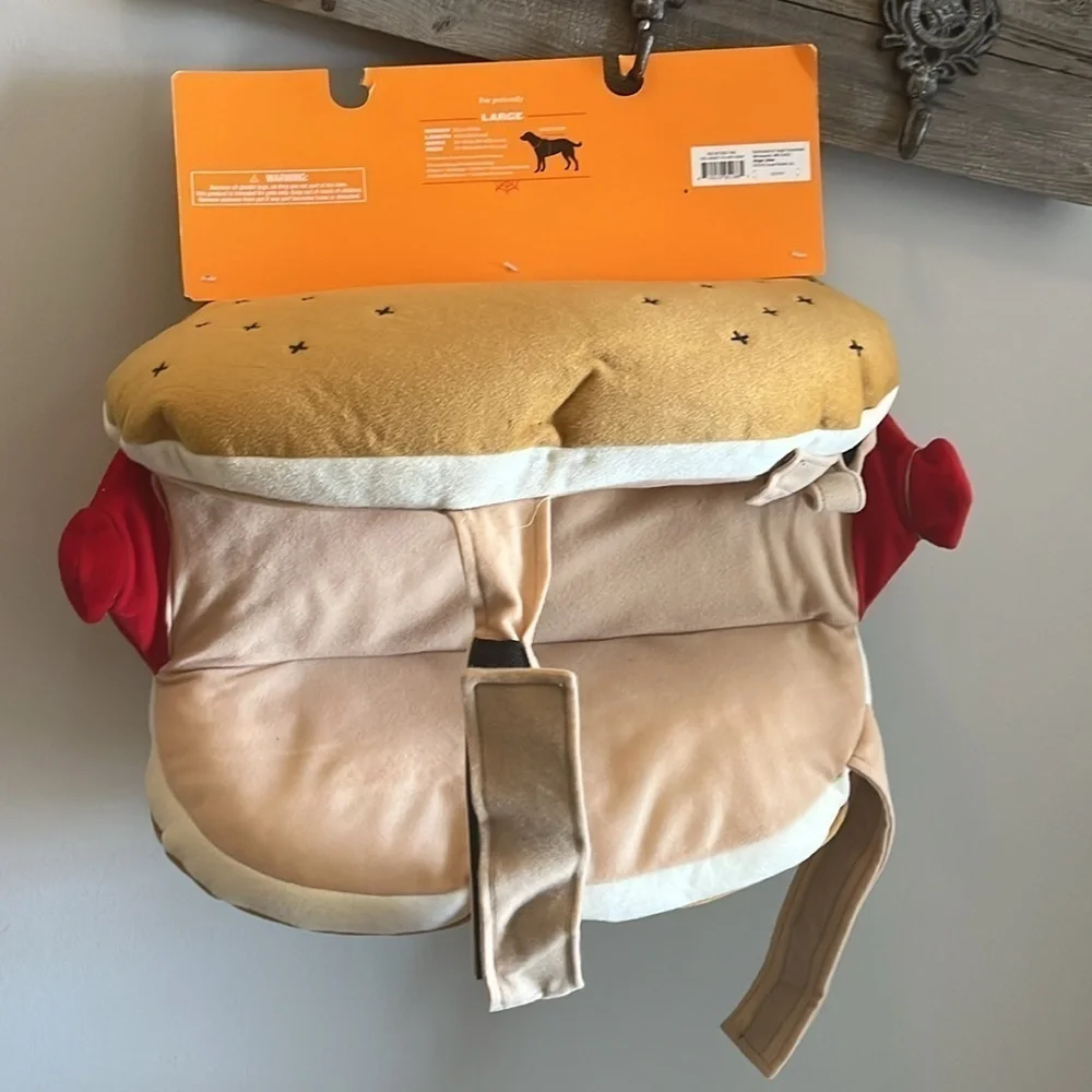 Dog Hot Dog Halloween Costume NWT Size Large  Hyde & Eek 22” Up to 90 lbs